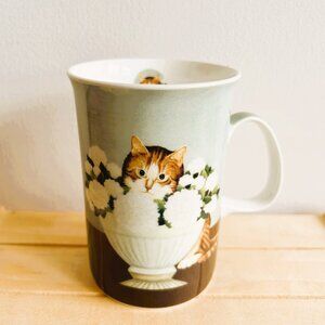 Ashdene of Australia Vintage Tabby Cat Mug, Fine Bone China